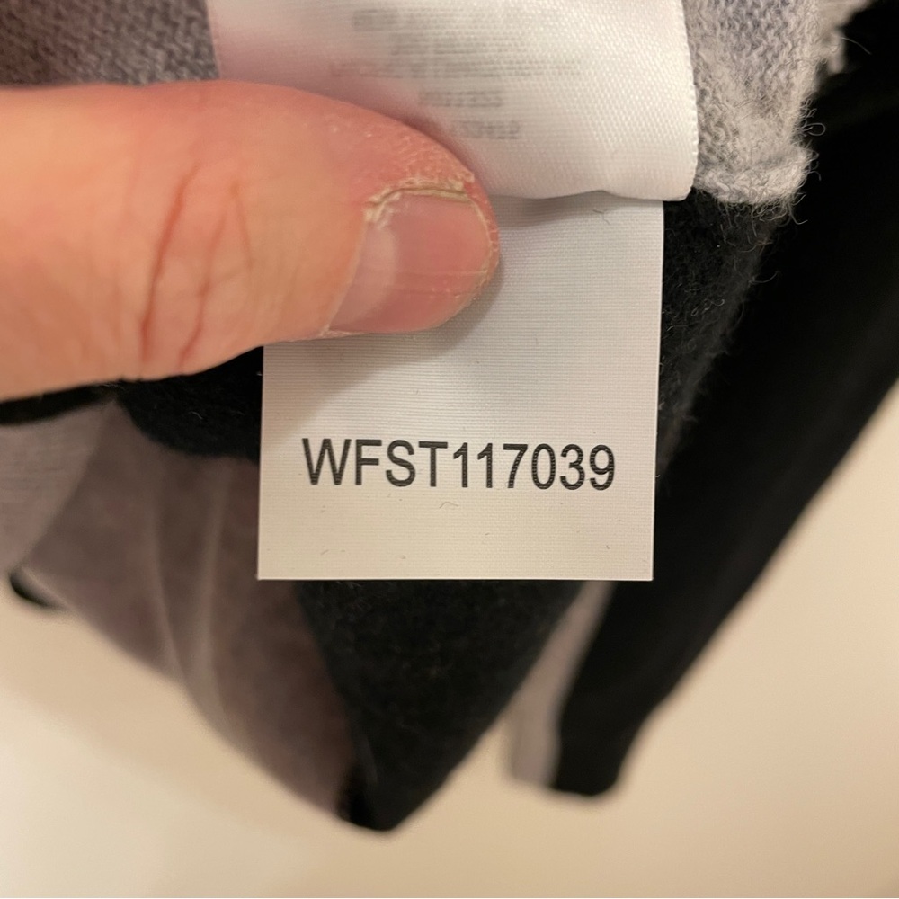 RARE Vintage Y2K Juicy Couture Gray & Black Cashmere Hoodie Zip Up, XL, FLAW - Picture 8 of 12